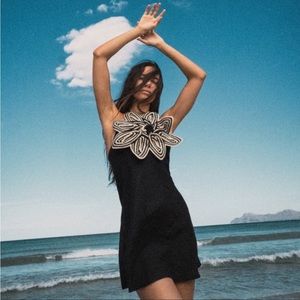 Zara Flower Knit Dress Limited Edition